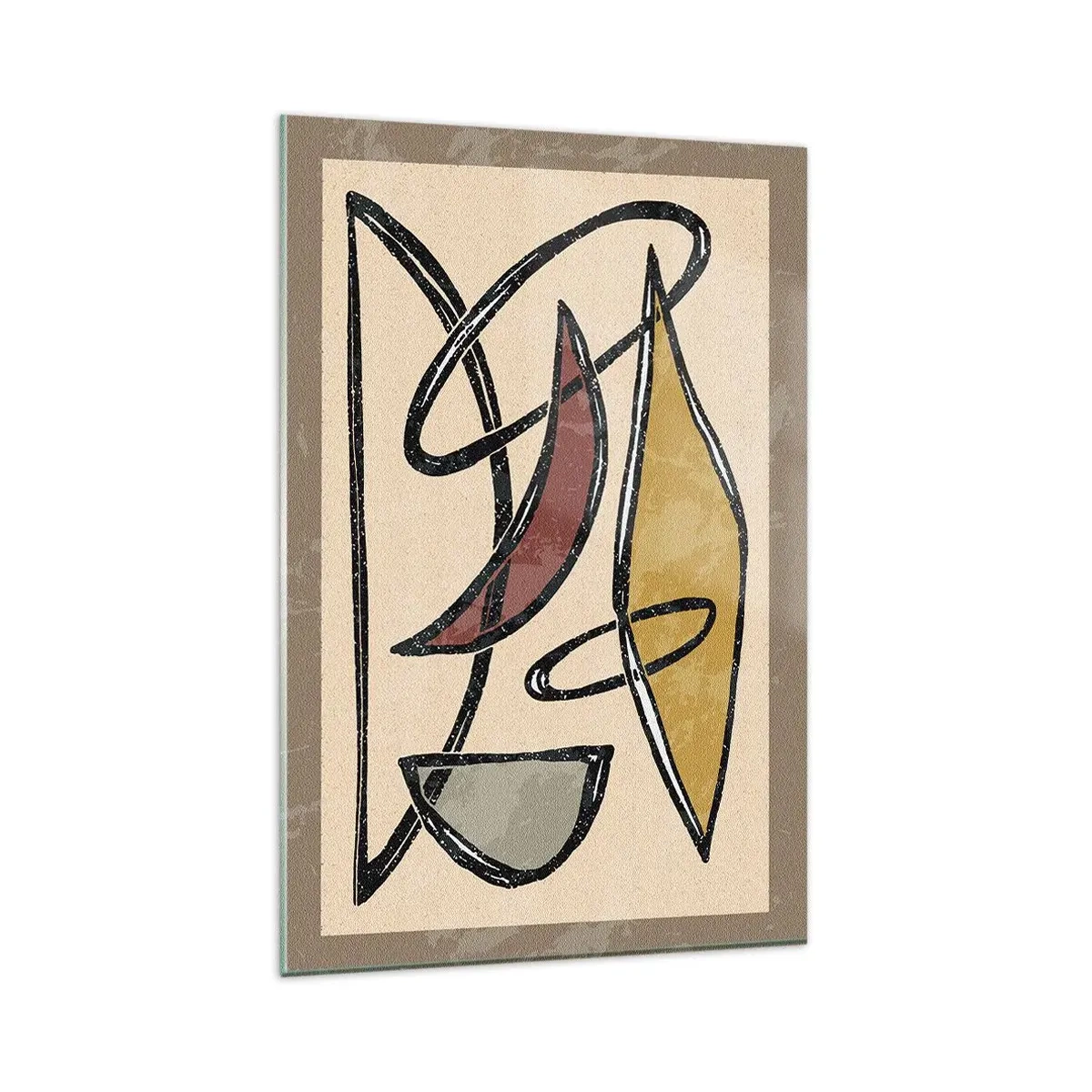 Impression sur verre - Image sur verre - Composition – arcs et ovales - 80x120 cm