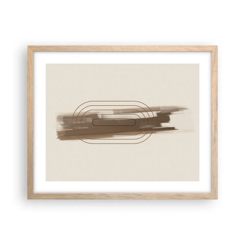 Affiche dans un chêne clair - Poster - Parfum de gris - 50x40 cm