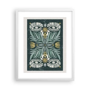 Affiche dans un cadre blanc - Poster - Comme une découpe folklorique - 40x50 cm