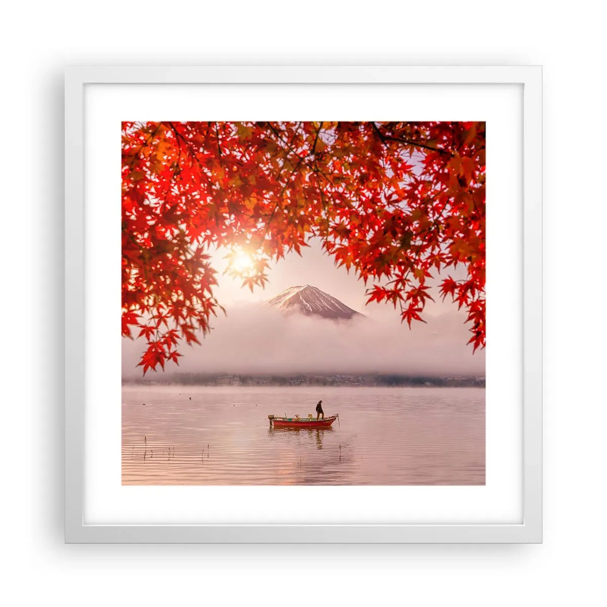Affiche dans un cadre blanc - Poster - Dans le climat japonais - 40x40 cm