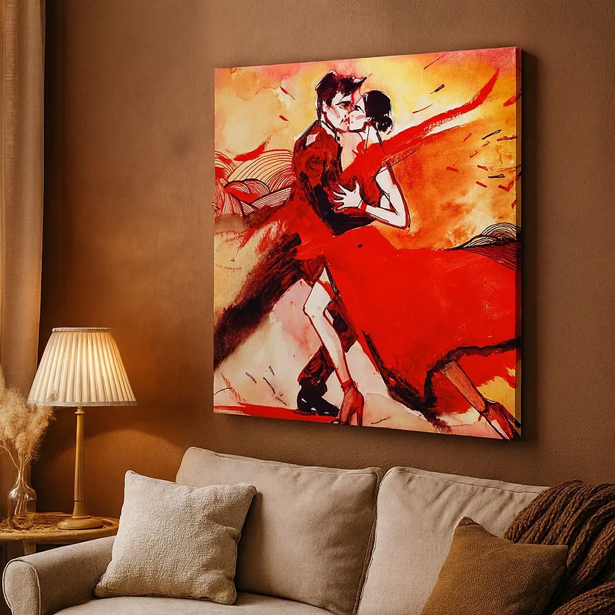 Impression sur toile - Image sur toile - Le rythme violet de la passion - 30x30 cm