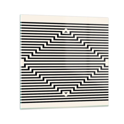 Impression sur verre - Image sur verre - Illusion géométrique - 70x70 cm