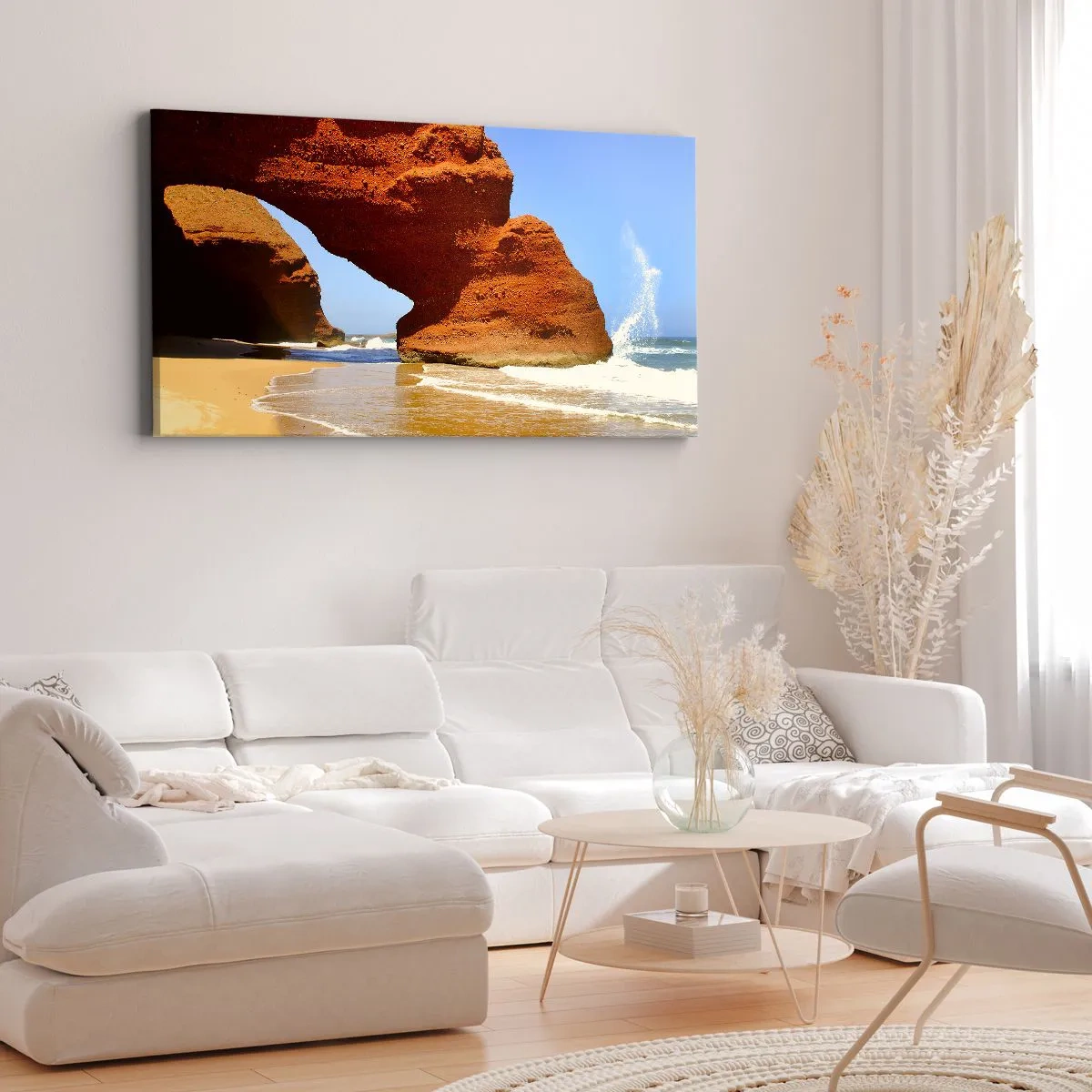 Impression sur toile - Image sur toile - L'eau et le vent depuis des milliers d'années - 100x40 cm