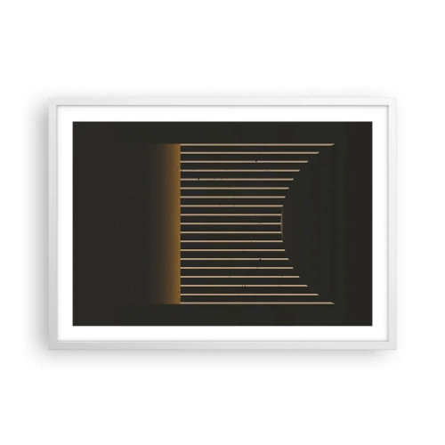 Affiche dans un cadre blanc - Poster - Explorez les ténèbres - 70x50 cm