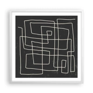 Affiche dans un cadre blanc - Poster - Pas aussi simple - 60x60 cm