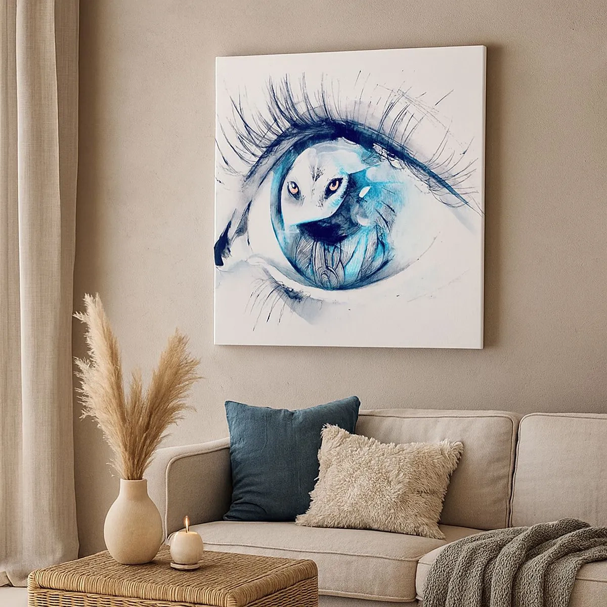 Impression sur toile - Image sur toile - Face à face avec la nature sauvage - 30x30 cm