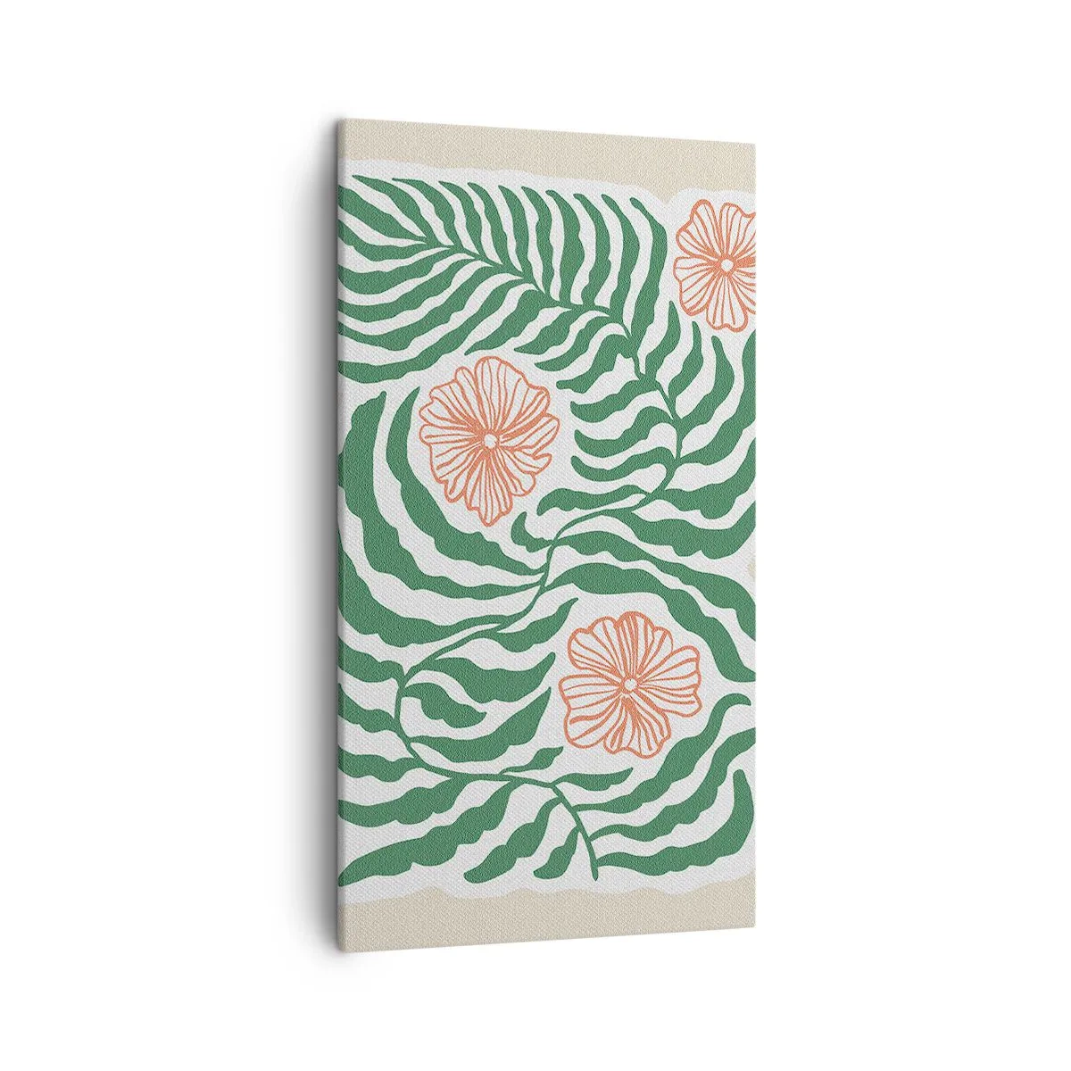 Impression sur toile - Image sur toile - Fleurit en vert - 45x80 cm