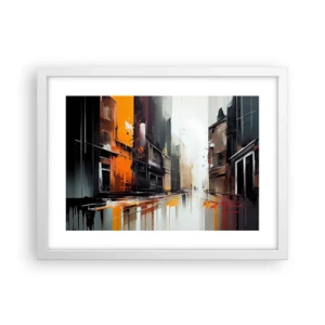 Affiche dans un cadre blanc - Poster - Jour de pluie - 40x30 cm