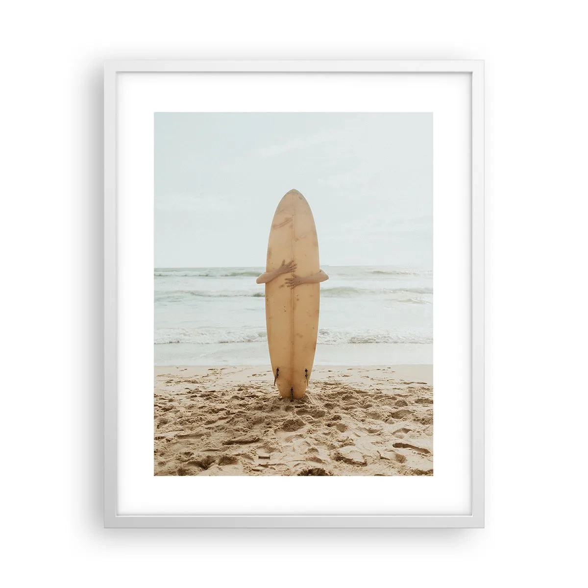 Affiche dans un cadre blanc - Poster - Pour l'amour des vagues - 40x50 cm