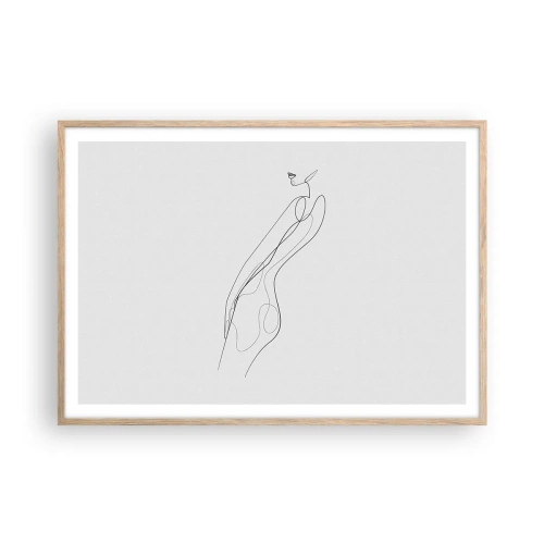 Affiche dans un chêne clair - Poster - Juste une promesse - 100x70 cm