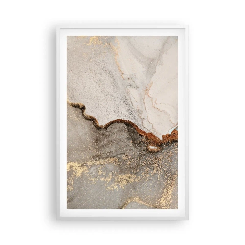 Affiche dans un cadre blanc - Poster - Aux frontières des couleurs - 61x91 cm