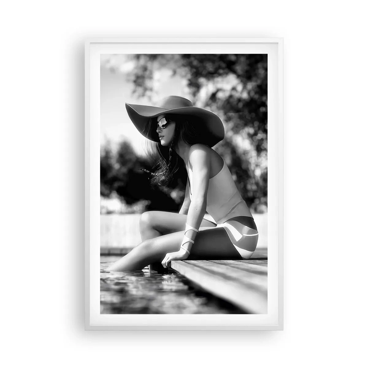 Affiche dans un cadre blanc - Poster - Rêve d'été - 61x91 cm