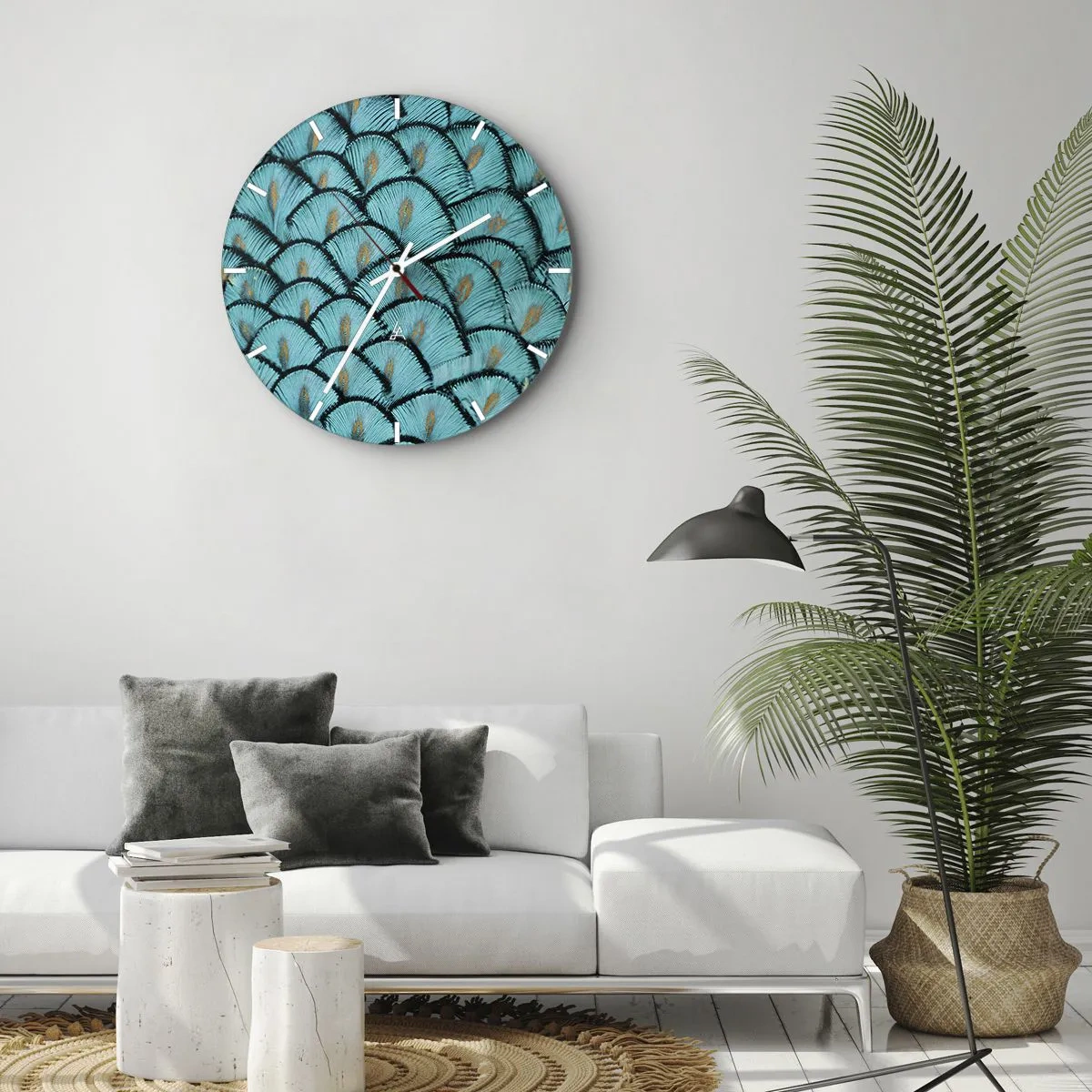Horloge murale - Pendule murale - Le grand gala des plumes - 40x40 cm