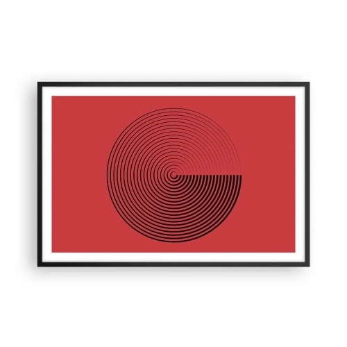 Affiche dans un cadre noir - Poster - Mouvement circulaire - 91x61 cm