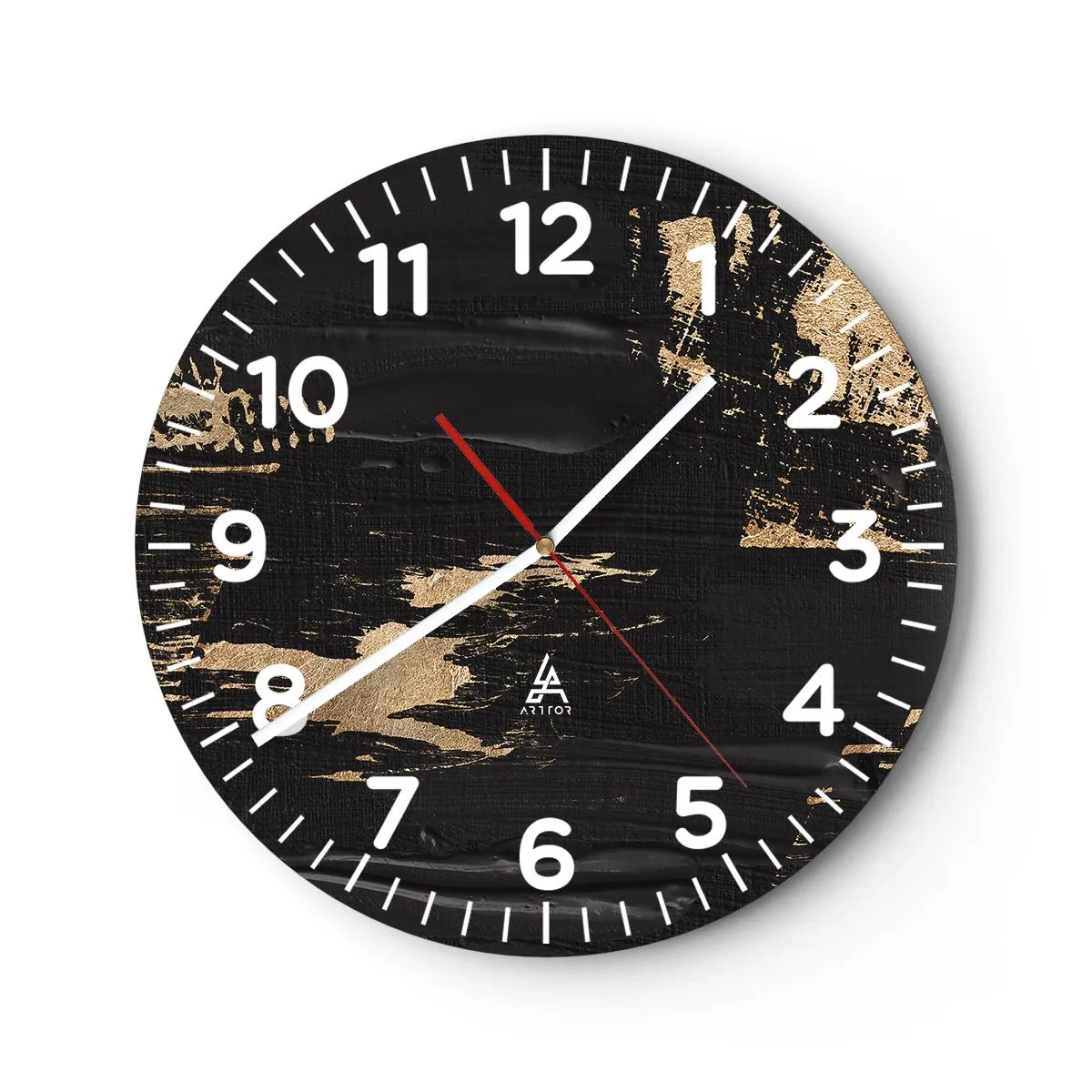 Horloge murale - Pendule murale - Empreinte du toucher - 40x40 cm