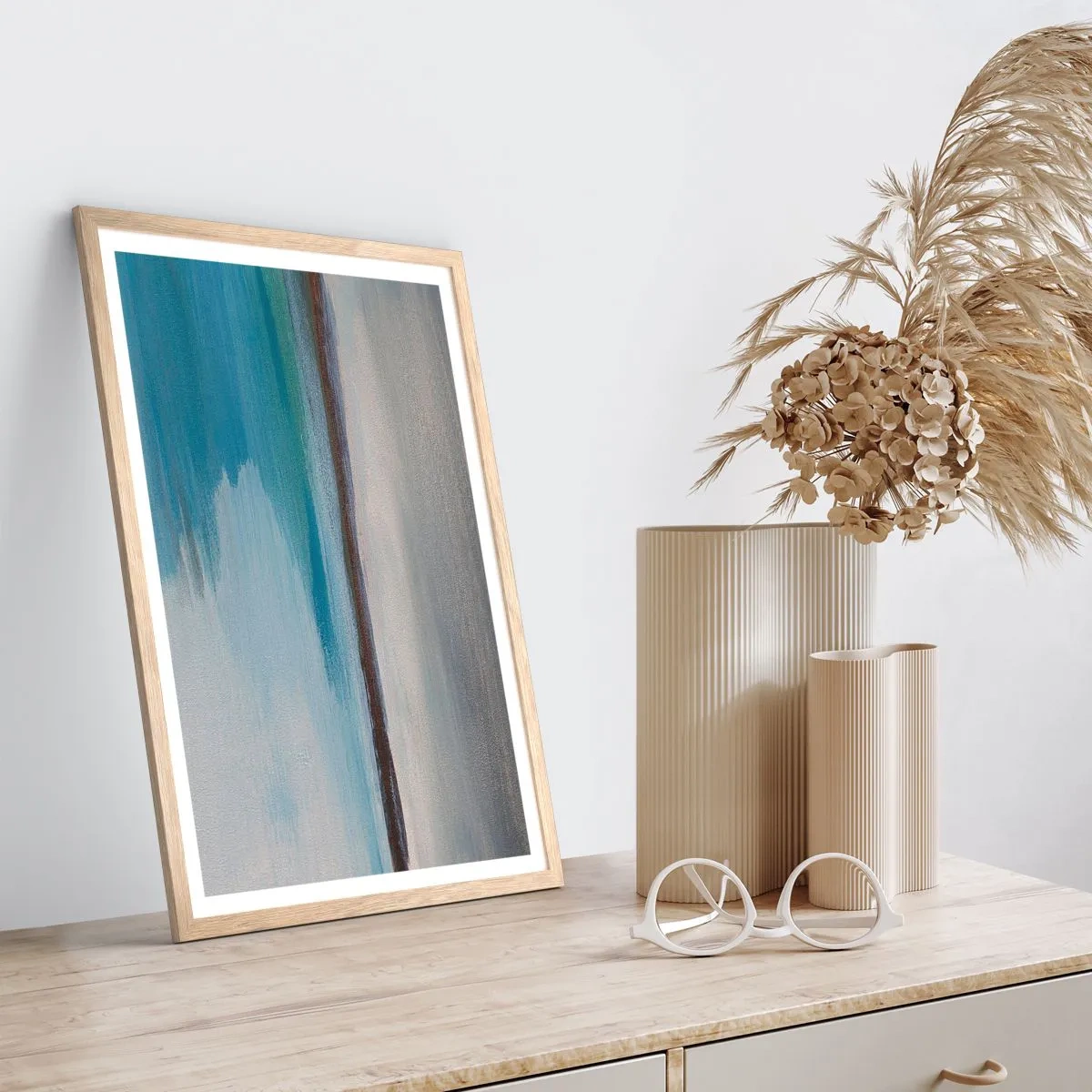 Affiche dans un chêne clair - Poster - Paysage horizontal - 50x70 cm