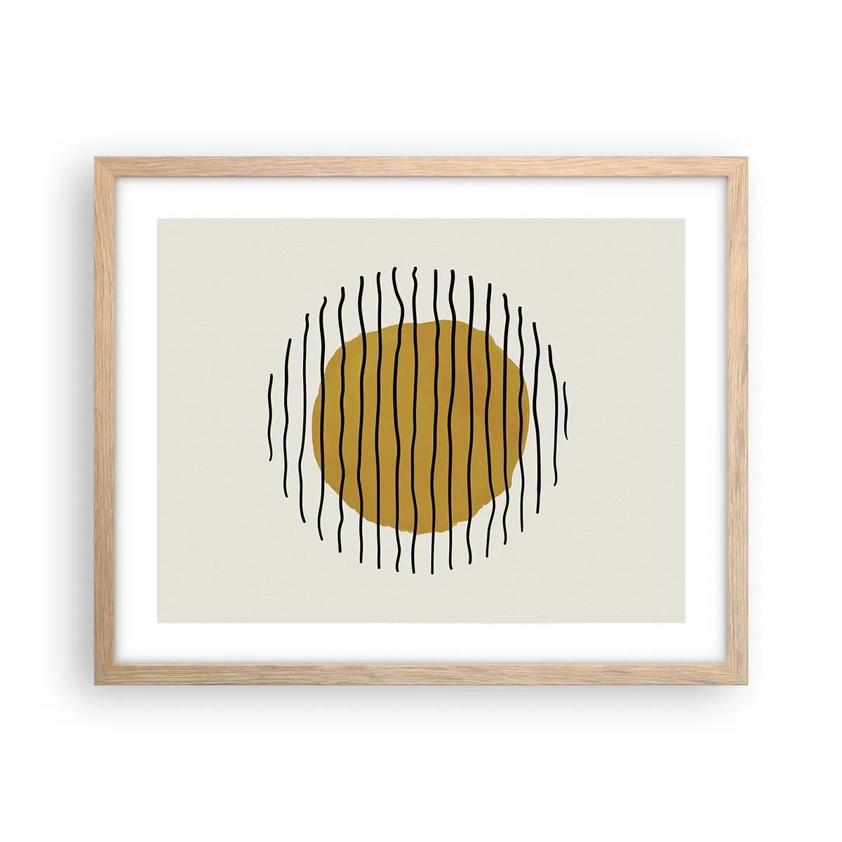 Affiche dans un chêne clair - Poster - Abstraction tremblante de chaleur - 50x40 cm