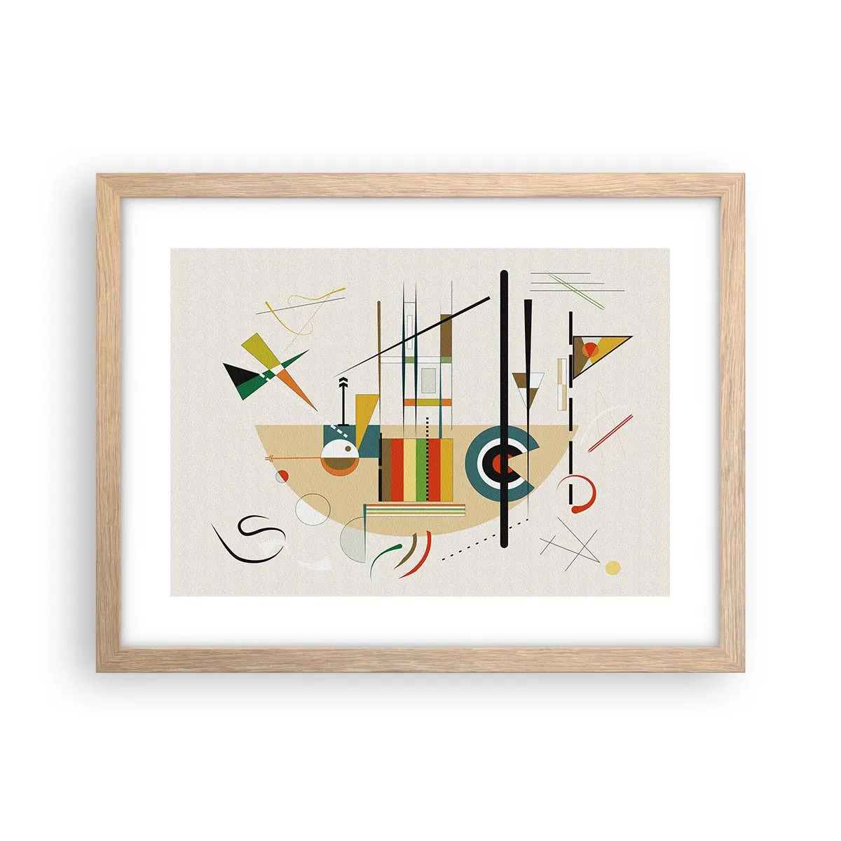 Affiche dans un chêne clair - Poster - Et le monde s’amuse - 40x30 cm