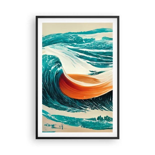 Affiche dans un cadre noir - Poster - Le rêve d'un surfeur - 61x91 cm