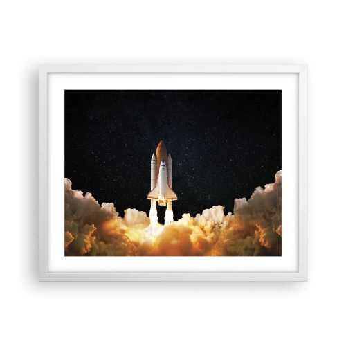 Affiche dans un cadre blanc - Poster - Ad astra! - 50x40 cm