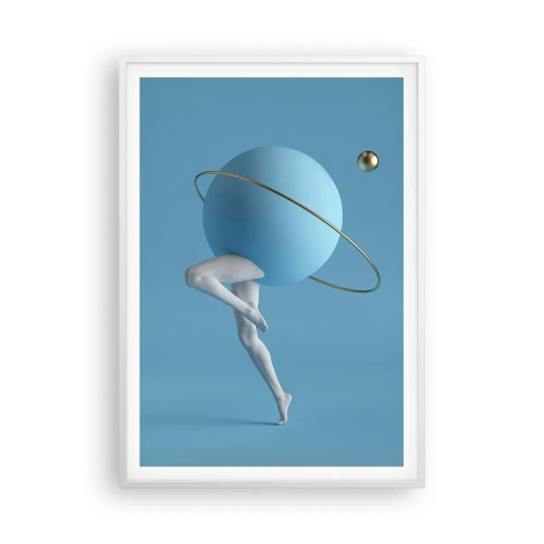 Affiche dans un cadre blanc - Poster - Et les planètes deviennent folles - 70x100 cm