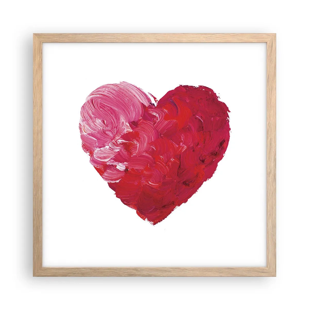 Affiche dans un chêne clair - Poster - All you need is love - 40x40 cm