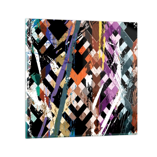 Impression sur verre - Image sur verre - Se mettre au carré - 30x30 cm