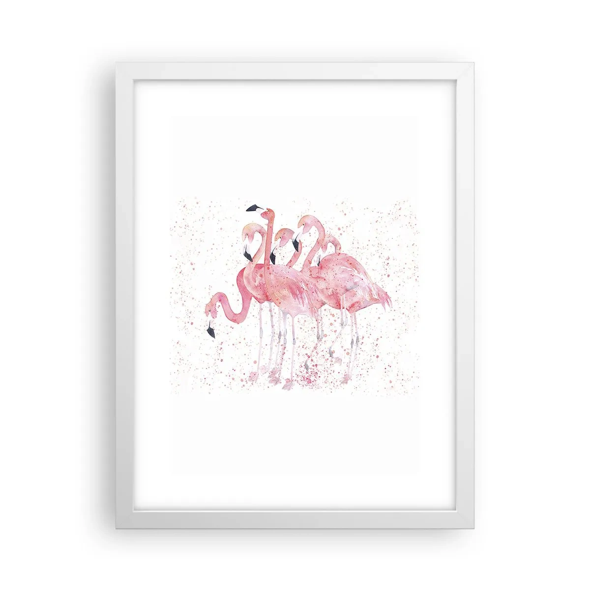 Affiche dans un cadre blanc - Poster - Ensemble rose - 30x40 cm