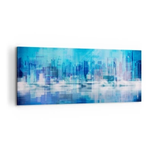 Impression sur toile - Image sur toile - Noyé dans le bleu - 100x40 cm