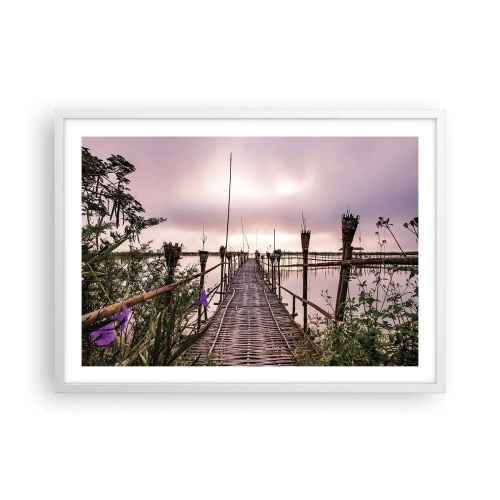Affiche dans un cadre blanc - Poster - Le silence et le calme d'Asie - 70x50 cm
