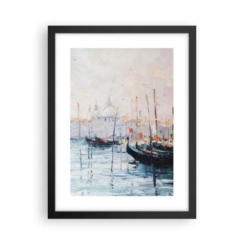 Affiche dans un cadre noir - Poster - Derrière l'eau, derrière le brouillard - 30x40 cm