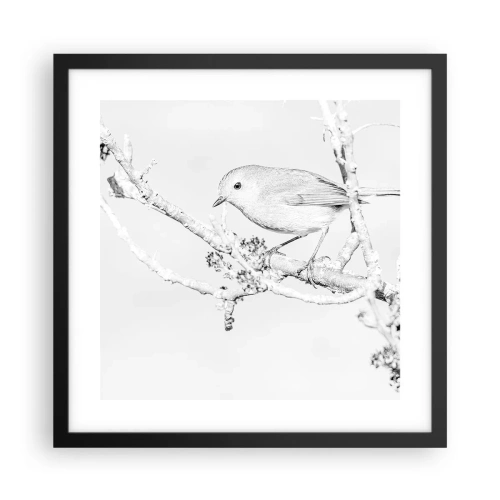 Affiche dans un cadre noir - Poster - Matin d'hiver - 40x40 cm