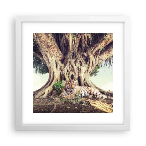 Affiche dans un cadre blanc - Poster - Vue du Livre de la Genèse - 30x30 cm