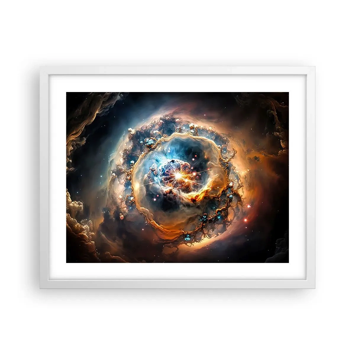 Affiche dans un cadre blanc - Poster - Le début - 50x40 cm