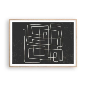 Affiche dans un chêne clair - Poster - Pas aussi simple - 100x70 cm