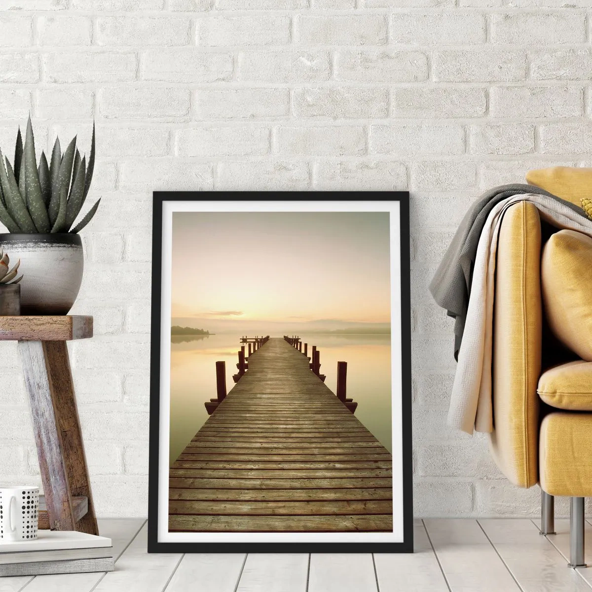 Affiche dans un cadre noir - Poster - L'aube, les premières lueurs, le jour  - 30x40 cm