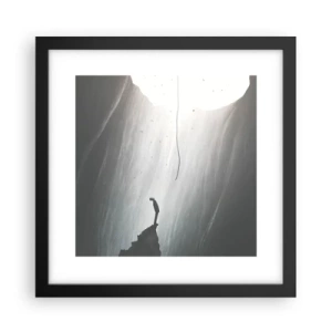 Affiche dans un cadre noir - Poster - Il y a toujours une issue - 30x30 cm