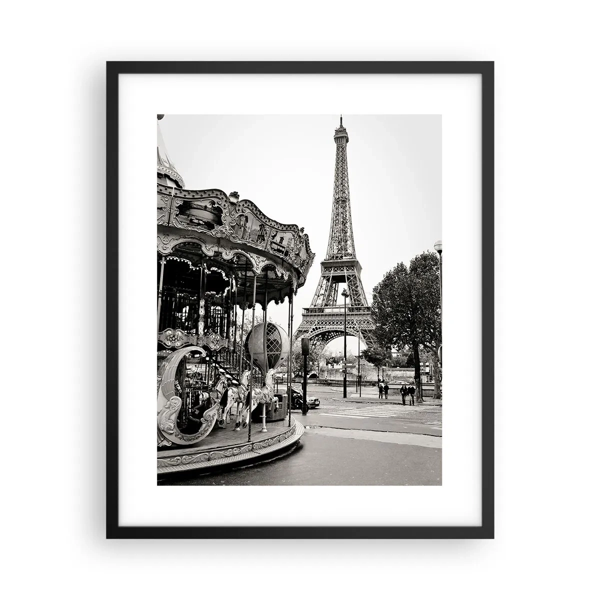 Affiche dans un cadre noir - Poster - Aussi amusant, ce n'est qu'à Paris - 40x50 cm