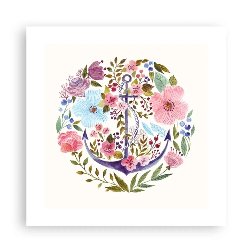 Affiche - Poster - Le beau rêve du marin - 40x40 cm