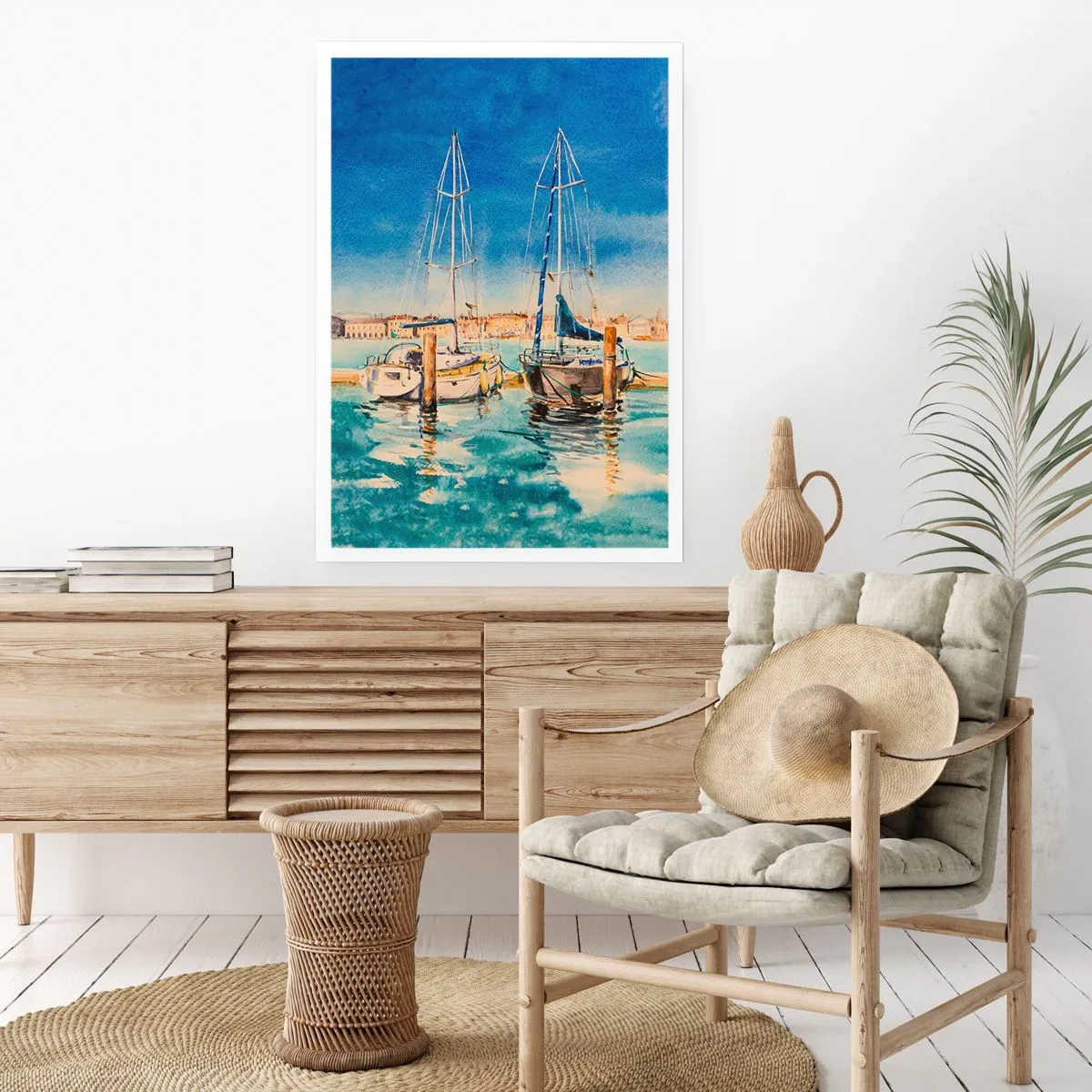 Affiche - Poster - Lagune ensoleillée - 30x40 cm
