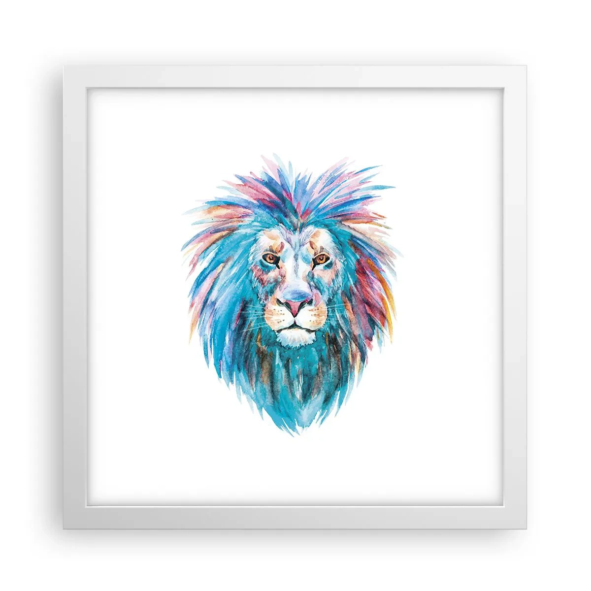 Affiche dans un cadre blanc - Poster - Aura électrique - 30x30 cm