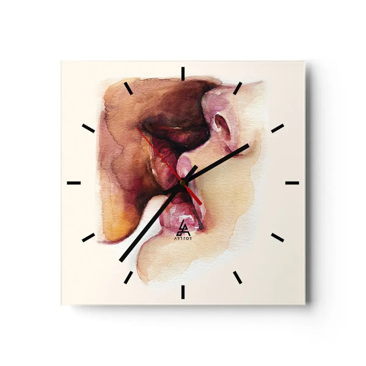 Horloge murale - Pendule murale - Comme le jour et la nuit, la terre et le ciel - 40x40 cm