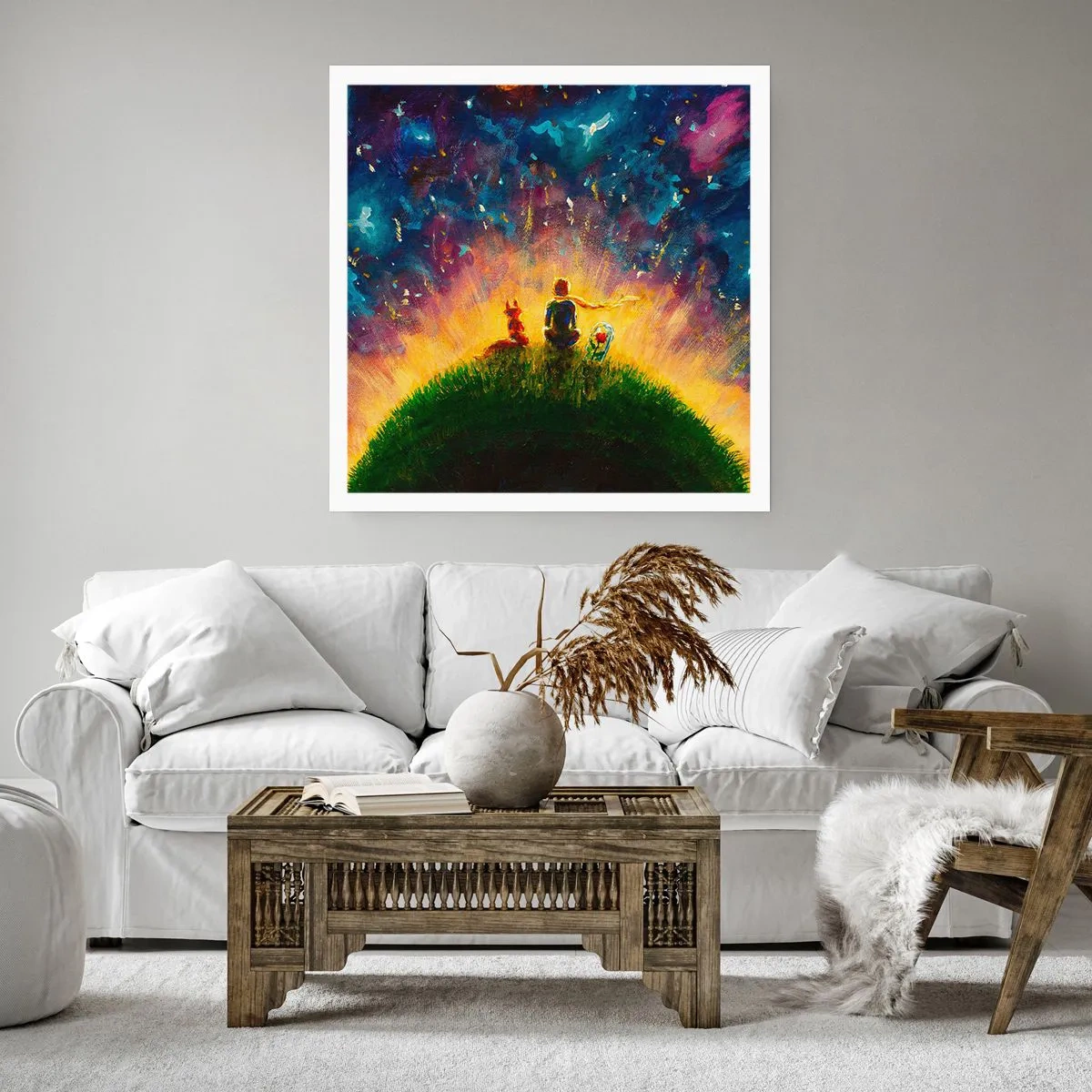 Affiche - Poster - Amour et amitié - le monde entier - 60x60 cm