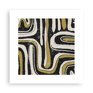 Affiche - Poster - Composition : routes et ruelles - 30x30 cm