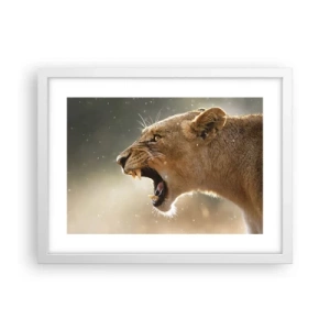 Affiche dans un cadre blanc - Poster - Essayez  de ne pas écouter - 40x30 cm
