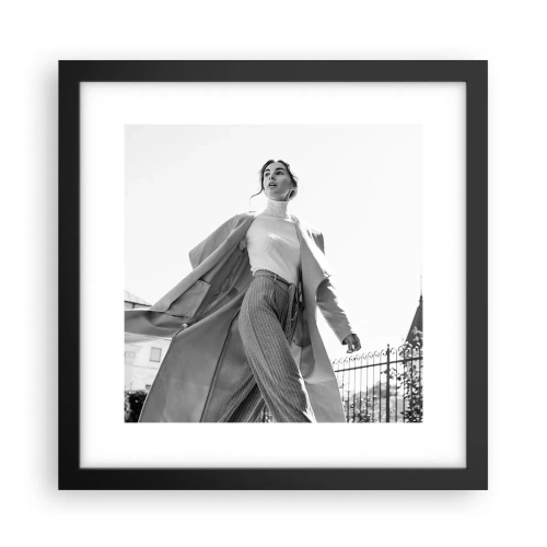 Affiche dans un cadre noir - Poster - Tu viens avec moi? - 30x30 cm