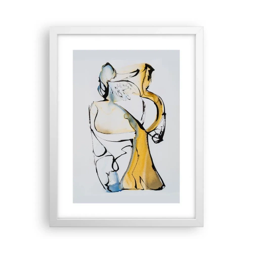 Affiche dans un cadre blanc - Poster - Abstraction du verre - 30x40 cm