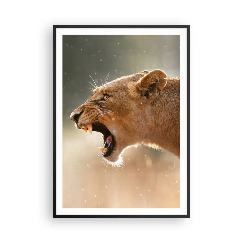 Affiche dans un cadre noir - Poster - Essayez de ne pas écouter - 70x100 cm