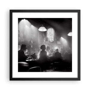 Affiche dans un cadre noir - Poster - Dans une ambiance jazz - 40x40 cm