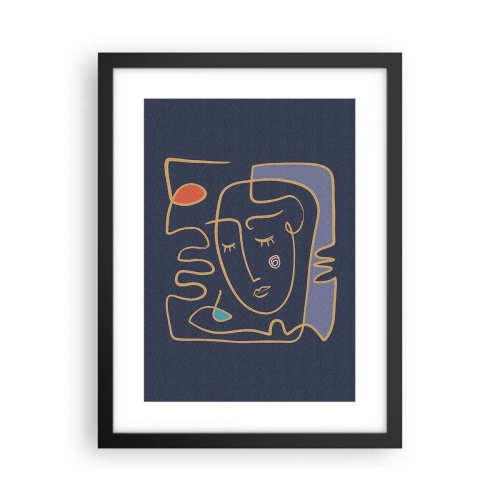 Affiche dans un cadre noir - Poster - En réflexion - 30x40 cm
